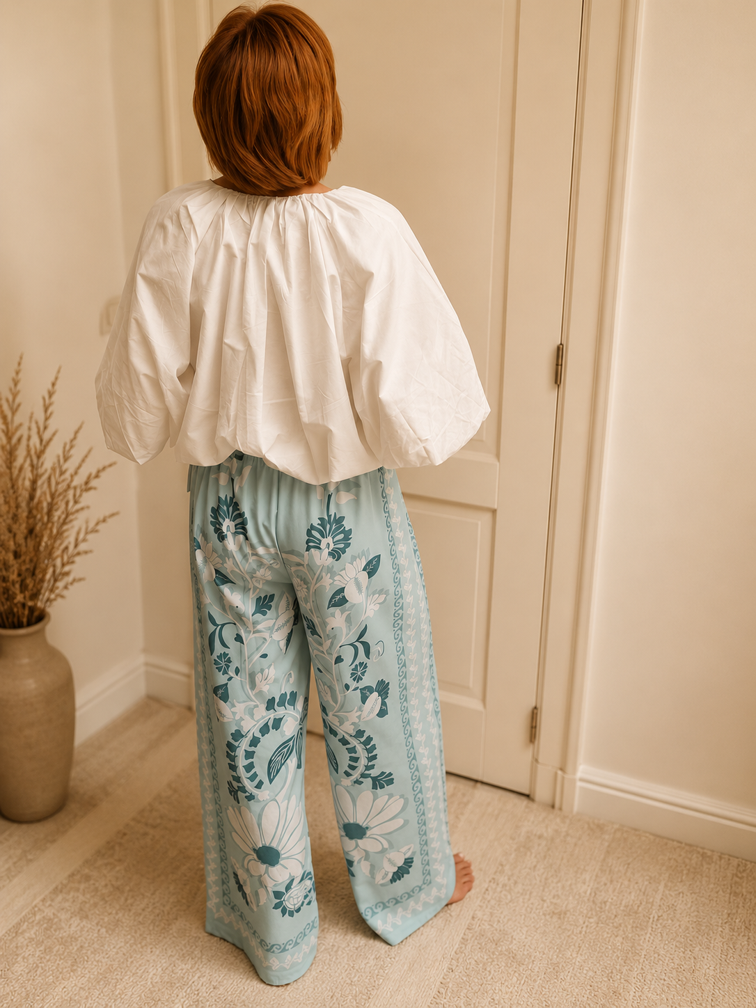 Zomerse broek bloemenprint