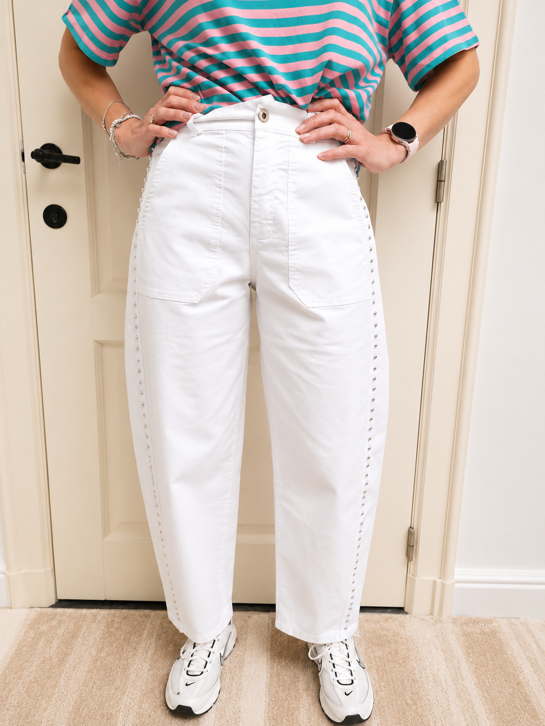 Barrel broek met studs