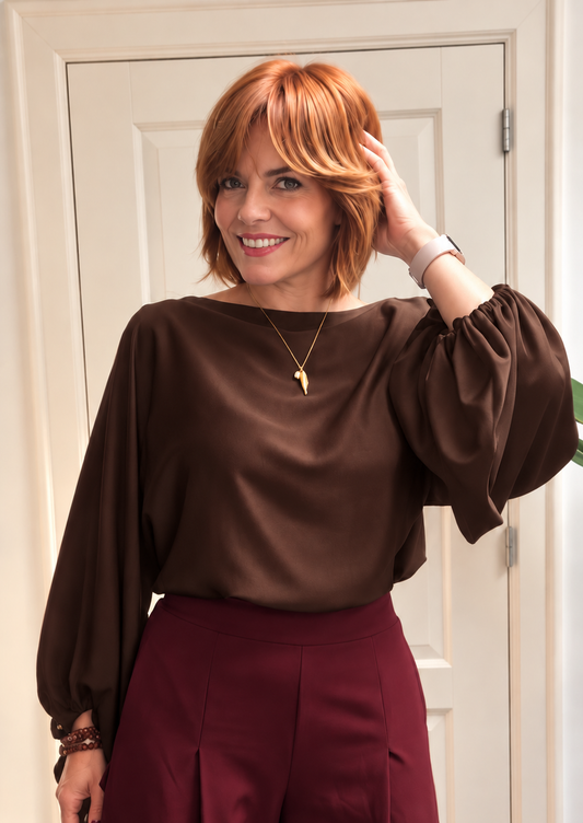 Chocolate Glow Blouse