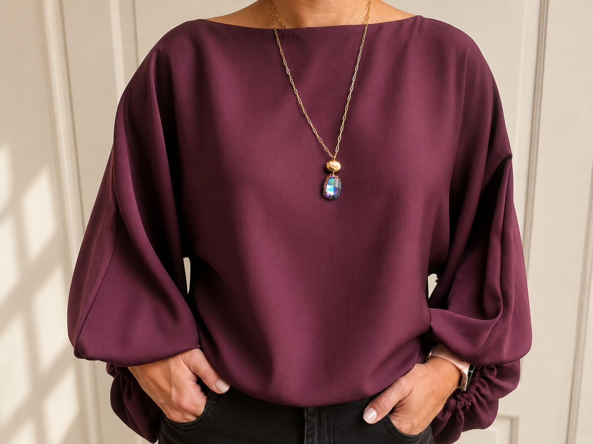 Wine Glow Blouse