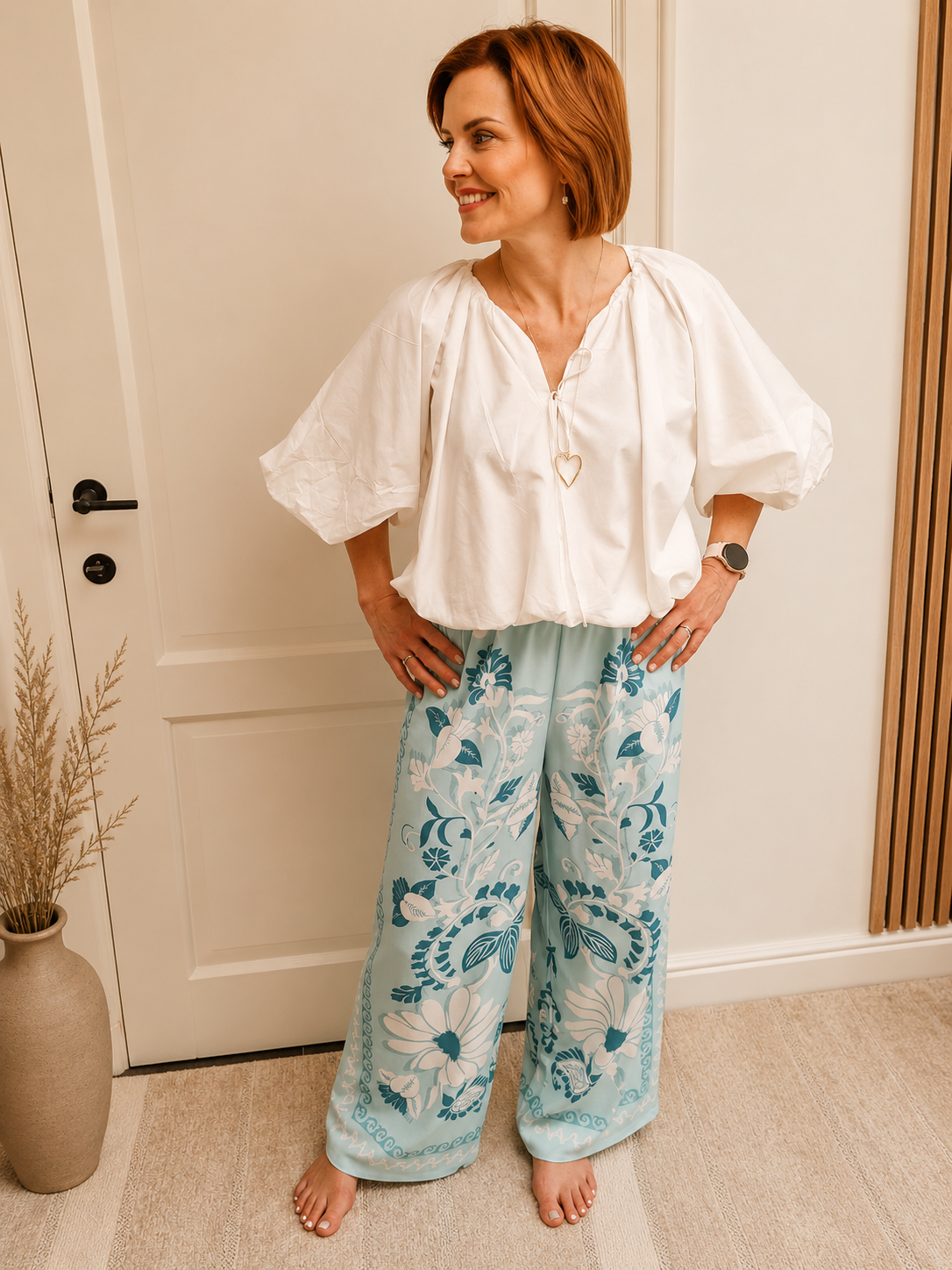 Zomerse broek bloemenprint