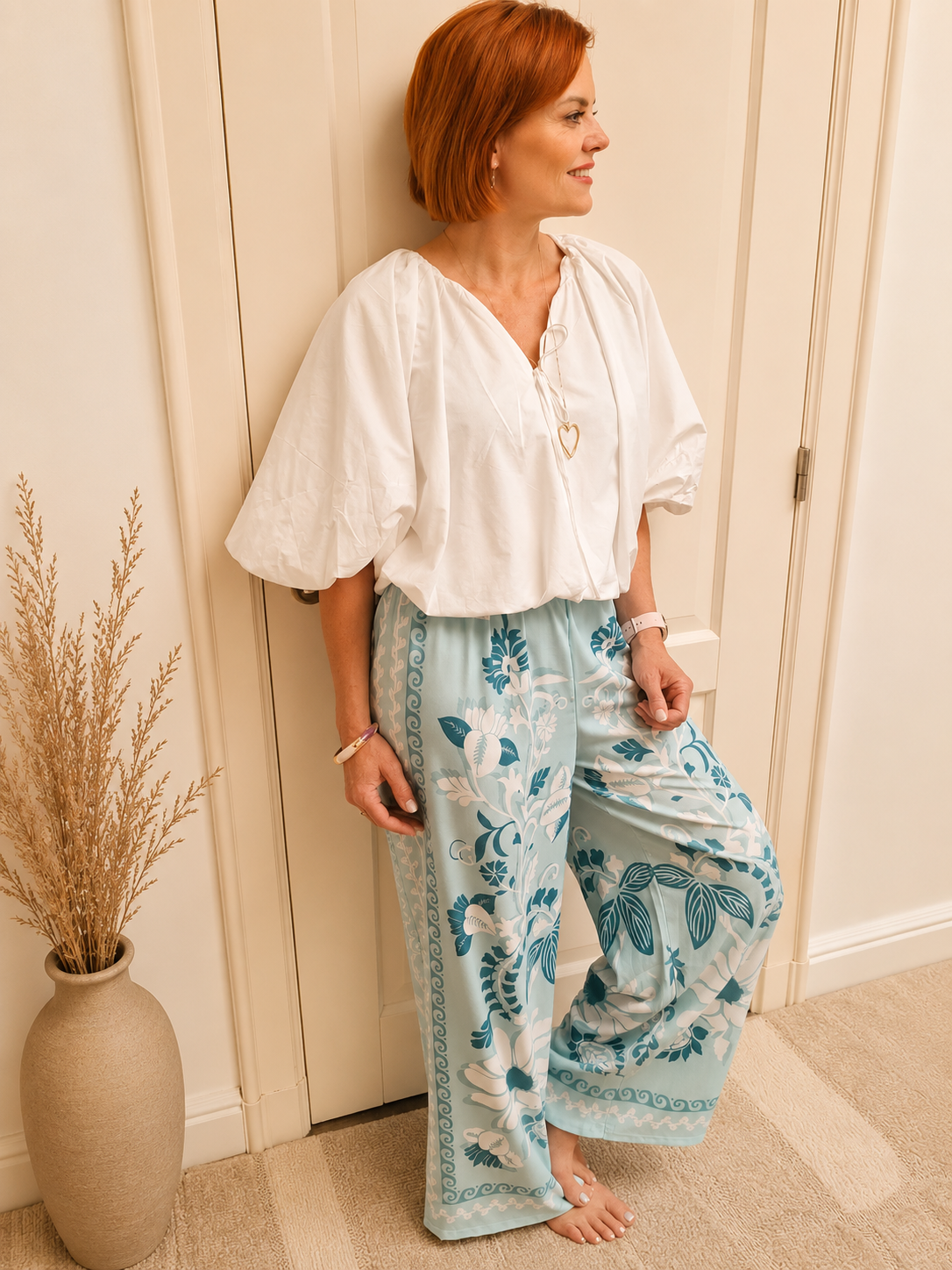 Zomerse broek bloemenprint