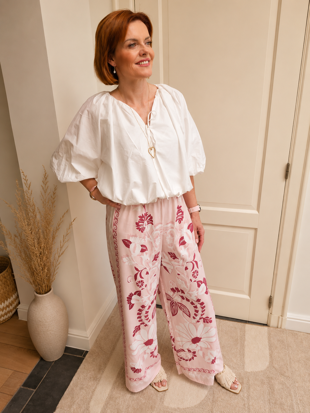 Zomerse broek bloemenprint