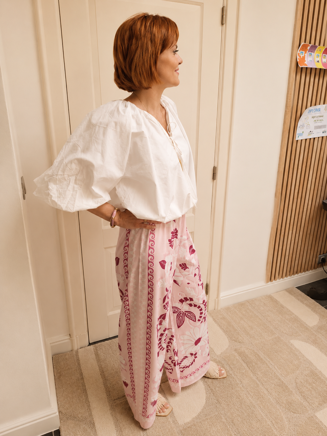 Zomerse broek bloemenprint