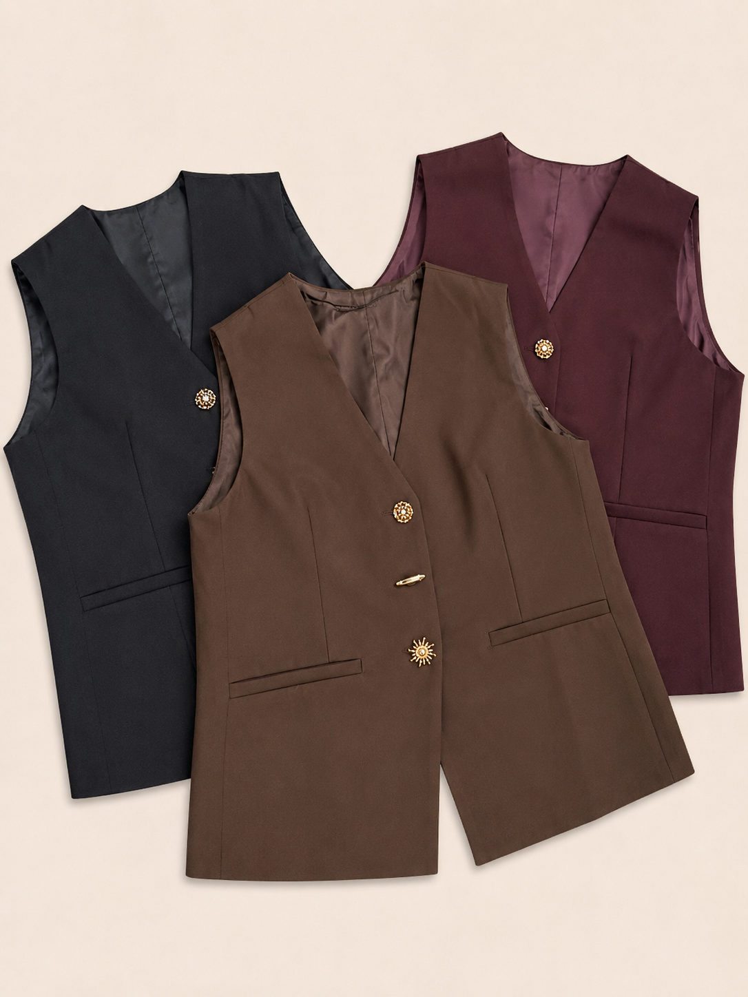 Golden Touch Sleeveless Blazer