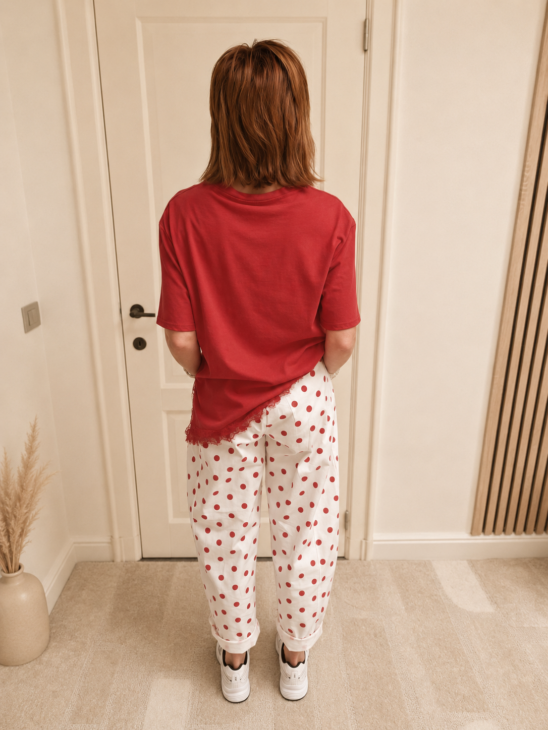 Barrel broek polka dot