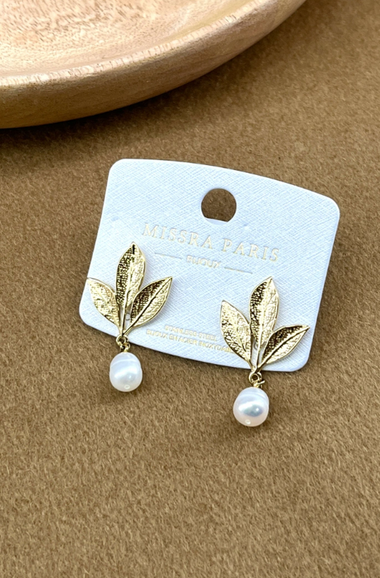 Pearla Leaf Earrings