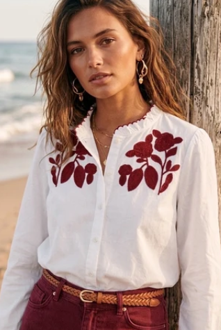 Poppy Embroidery Blouse