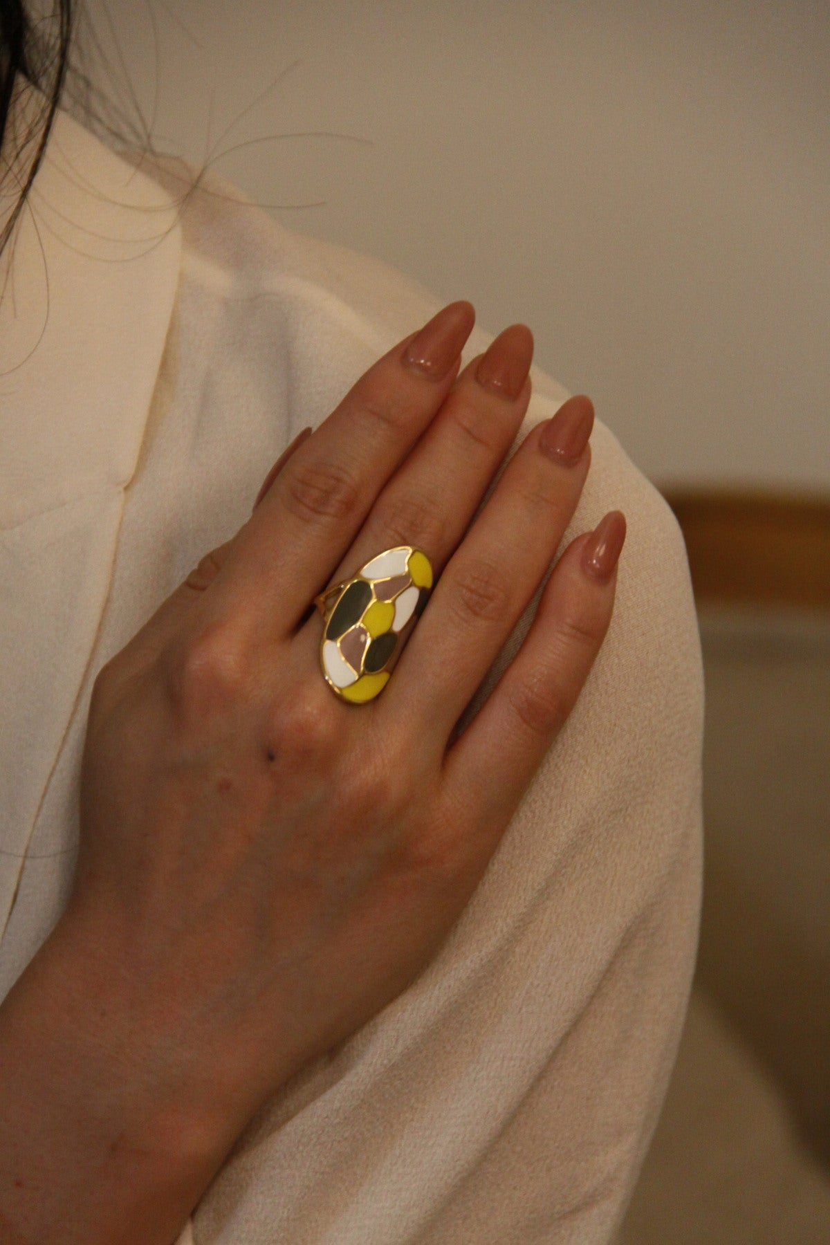 Ring met mozaïekpatroon