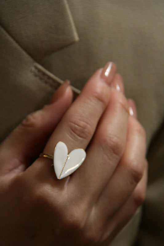 Ring wit hartje