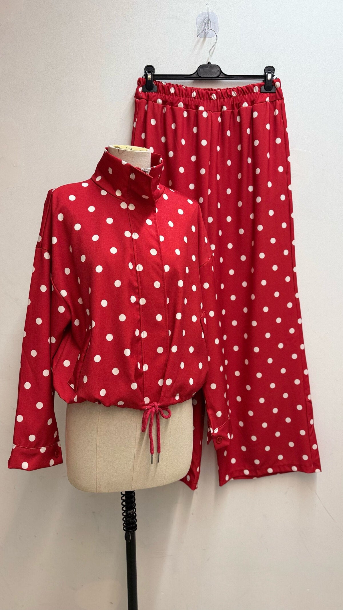 Set broek en vestje polka dot