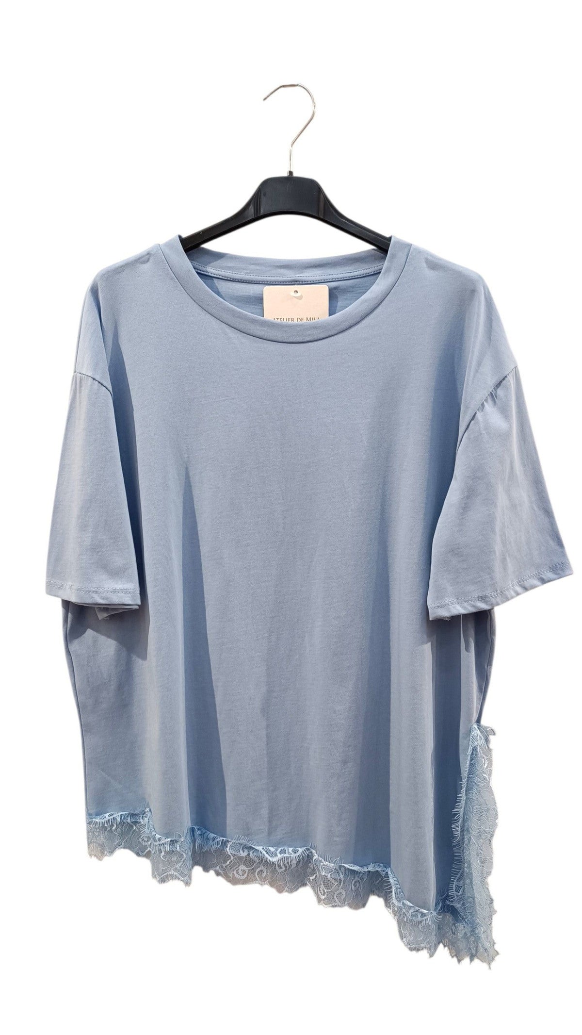 Assymetrisch t-shirt met kant
